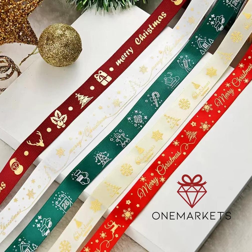 

SPECIAL 1 ROLL Pita Natal 2,5cm - Ribbon Premium Christmas PS110 tre-57