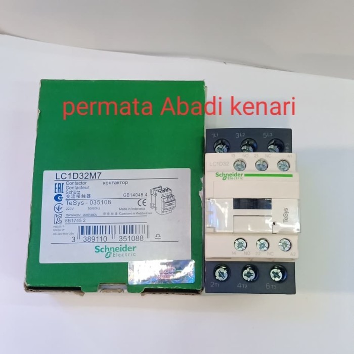 kontaktor lcid32 schneider contactor lcid 32 Schneider 220v 3 kutub