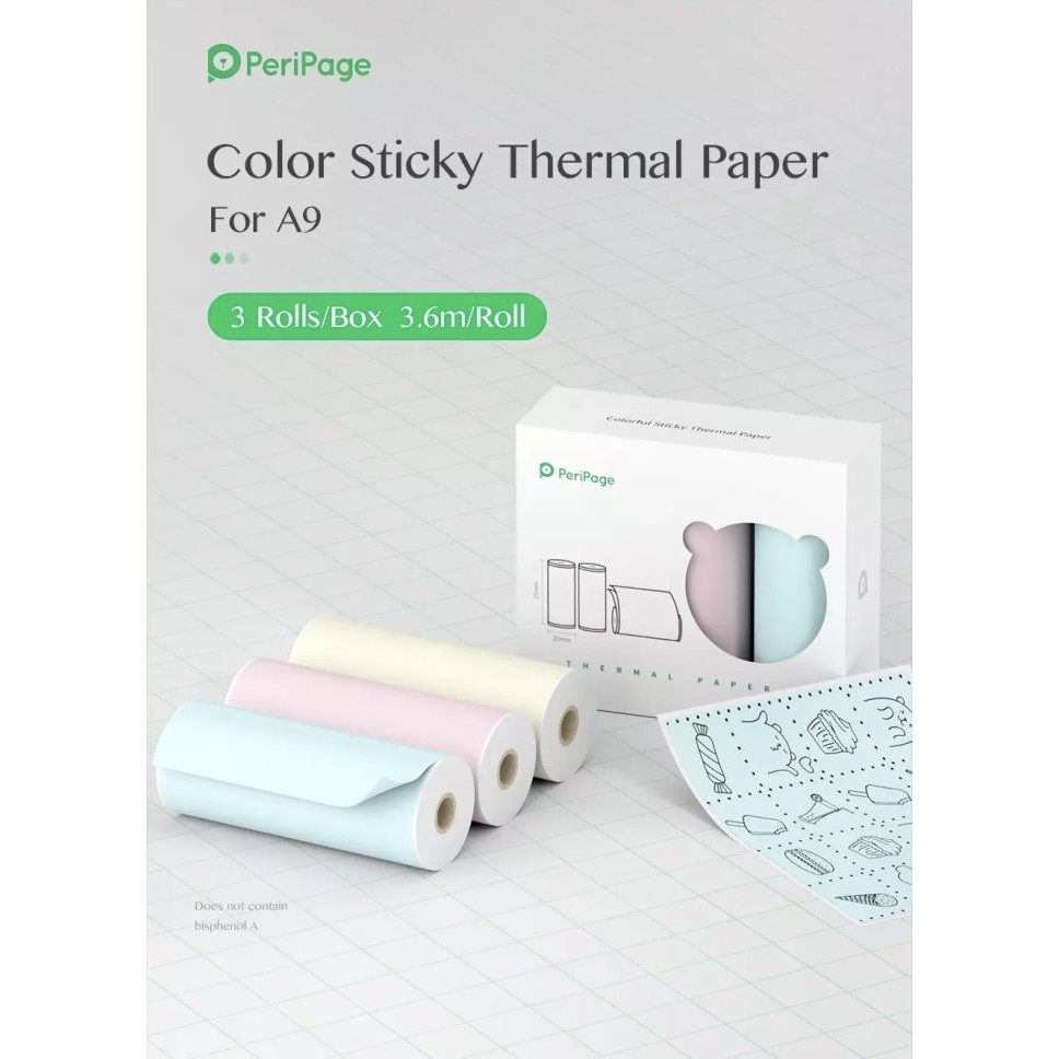 

Terlaris Kertas Thermal Warna PeriPage Sticker SALE