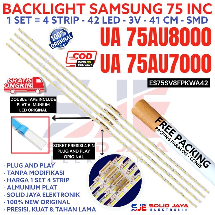 Toko Bakia -- BACKLIGHT TV LED SAMSUNG 75 75AU8000 75AU7000 UA75AU8000 UA75AU7000