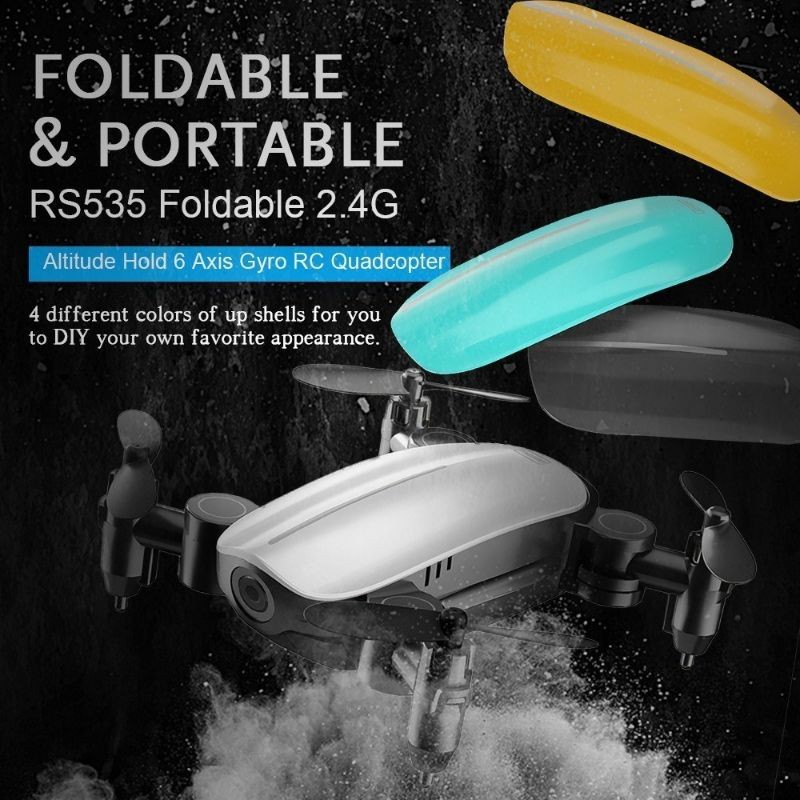 Drone mini lipat kamera Fpv dapat 2 Baterai