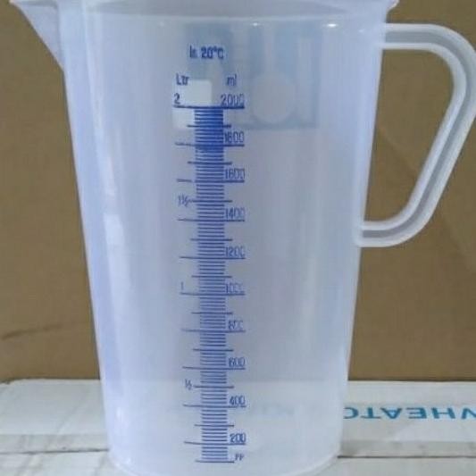 Beaker Plastik With Handle 5 L. Labu Takar 5000Ml. Gelas Ukur 5L Pla