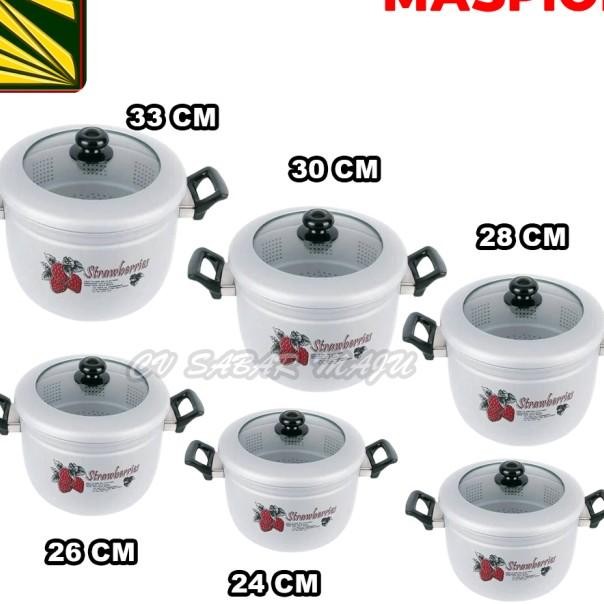 Maspion Panci Panca Guna / Panci Kukusan Maspion 22Cm, 24Cm Dan 26Cm