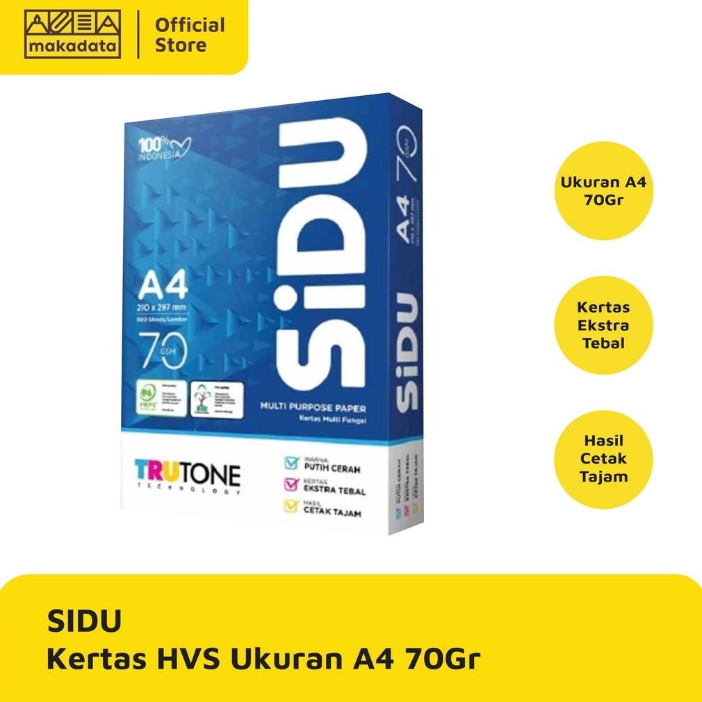 

BISA COD KERTAS HVS / PRINT / FOTOCOPY SIDU A4 70 GRAM (1 RIM) rt-69