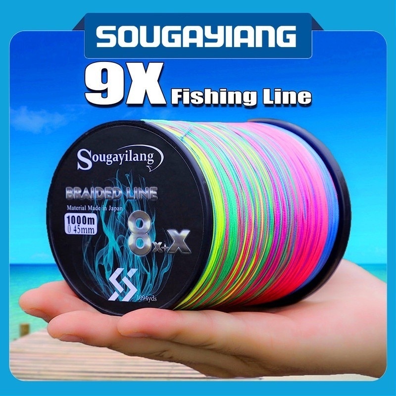 murah new 1000m x8+1 senar pancing pe senar pancing 9 helai alat memancing kepang pe fishing line