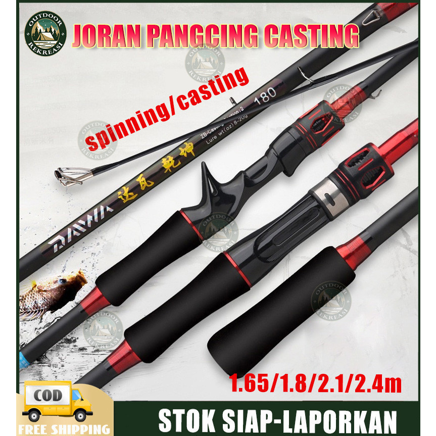 murah joran pancing casting&spining size 165 180 210 240cm carbon hollowpancing joran pancing carbon