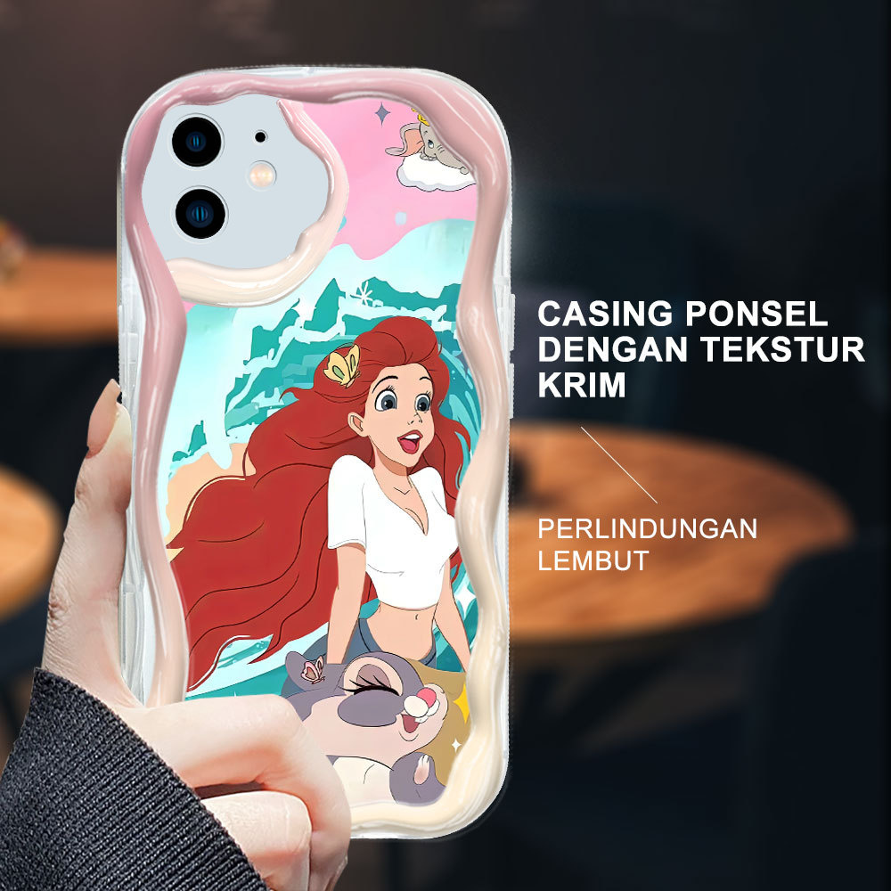 Duang Apple iPhone 12 13 14 15 Plus Pro Max  Casing Skin Handphone  Ariel The Little Mermaid  Soft C