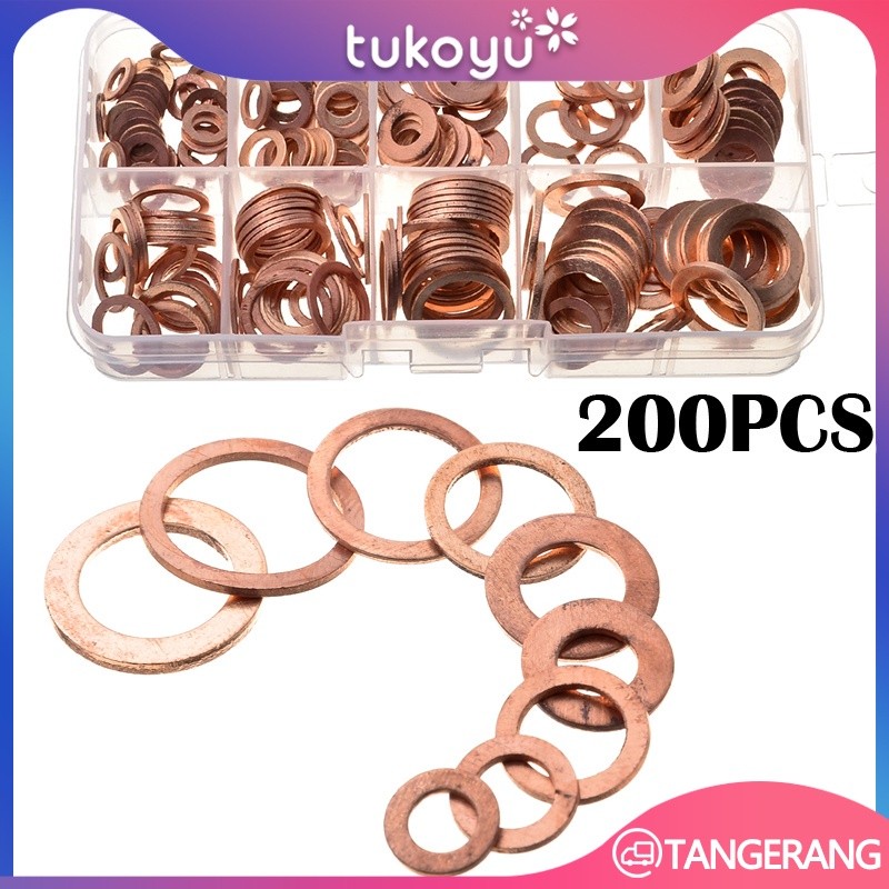 PANA Ring Tembaga Minyak Serbaguna/Ring Tembaga Kuningan/Ring Gasket Segel Bahan Tembaga/Washer