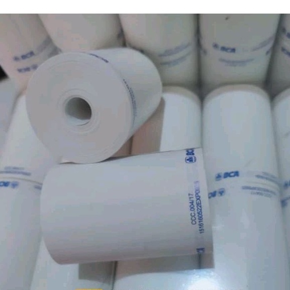 

kertas-kertas thermal ukuran 58x40 logo seperti d gambar harga 1pcs/roll