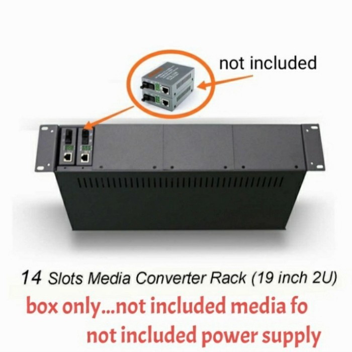 LIMITED EDITION RACK BOX HTB 14 SLOT PORT 2U MEDIA FIBER OPTIC ONLY