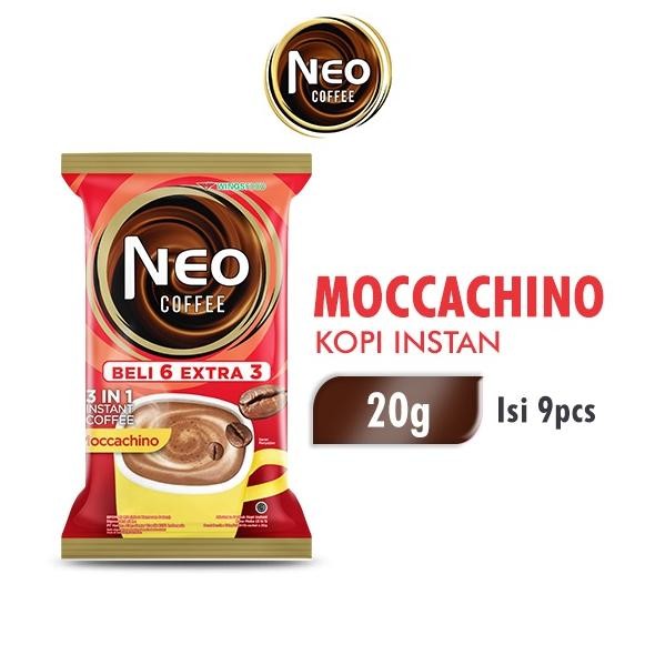 

Neo Coffee Kopi Instan Moccachino Pack 20 gr isi 6 + 3 pcs