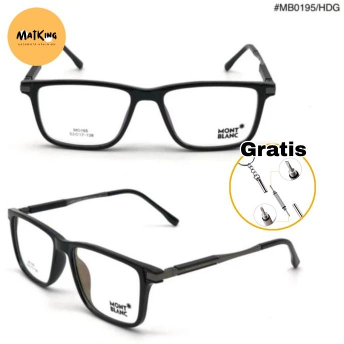 Kacamata Pria Anti Radiasi Minus/Normal/Cylinder Kacamata Mb0195 Pengiriman Cepat