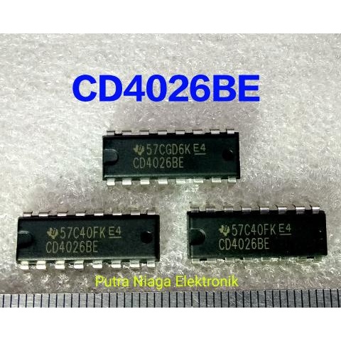 Murah ic CD4026BE Dip 16 pin CD4026 / TC4026 / HEF4026 / HCF4026 putr4n Ayo Beli