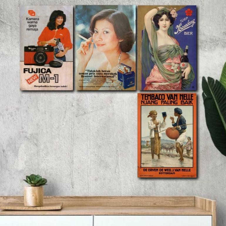 poster aesthetic / wall collage poster iklan vintage jadul