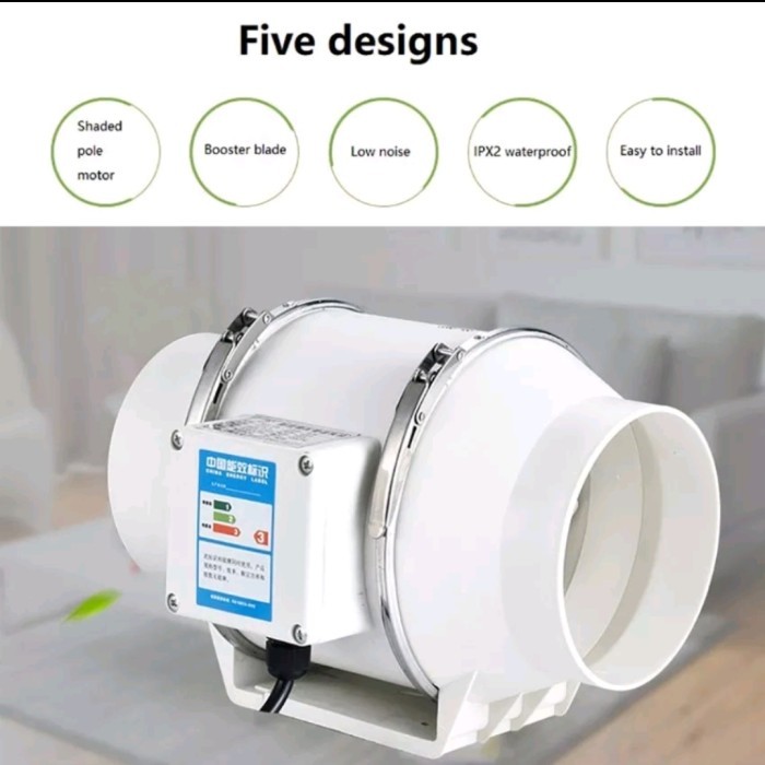 Ready Exhaust fan ukuran 6 inch blower hisap untuk dapur / restoran