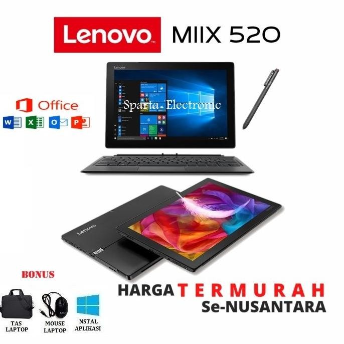 Murah Best Seller 2 In 1 - Laptop Lenovo Miix 520 I5 Gen 8 / Touchscreen