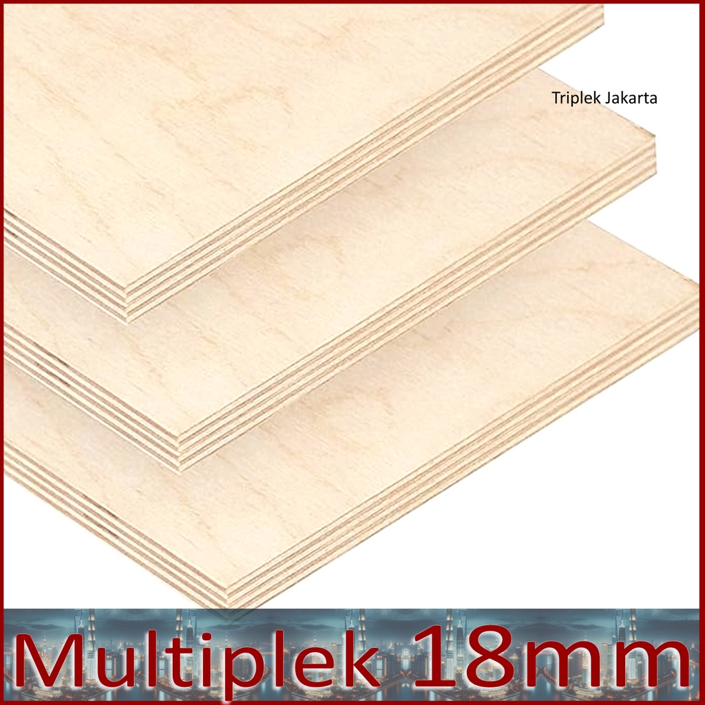 Multiplek 18 mm 30x10 cm | Palem Grade A | Triplek 18mm 10x30 cm