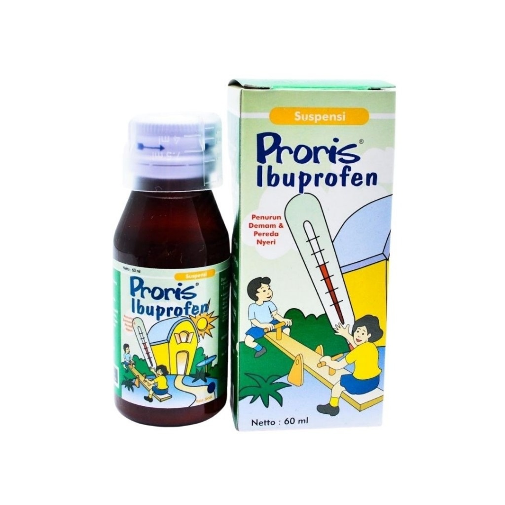 PRORIS SIRUP 60 ML / PRORIS FORTE 50 ML IBUPROFEN - MENURUNKAN PANAS DEMAM ANAK NYERI SAKIT GIGI
