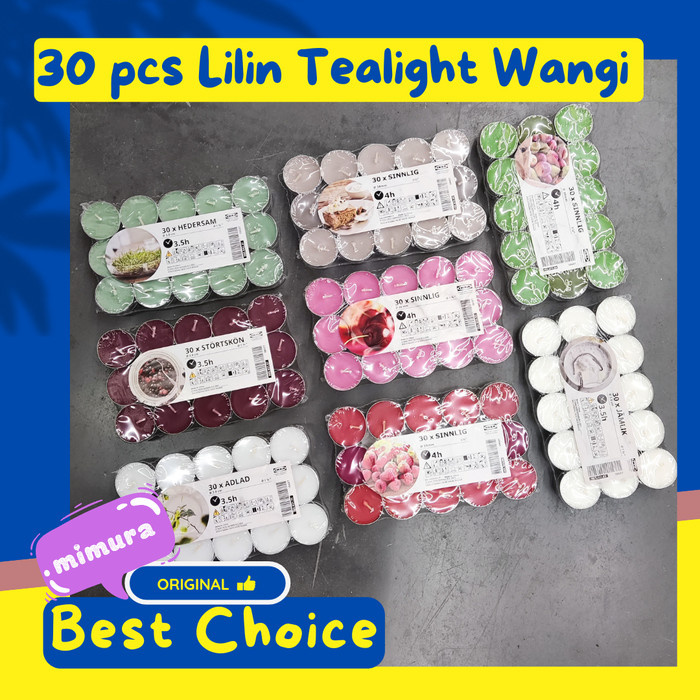 Lilin - Lilin Tealight Beraroma Lilin Aroma Terapi Wangi Scented Candle 30Pcs