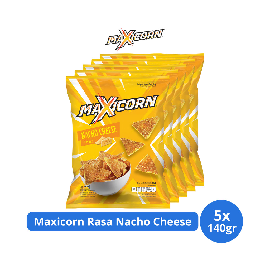 

Maxicorn Rasa Nacho Cheese 140gr x 5 pcs