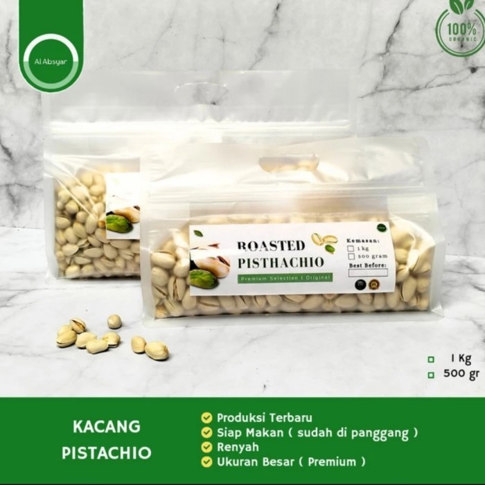 

Kacang Pistachio 1Kg Fustuk Kacang Ketawa Roasted Oleh Oleh Haji Umroh
