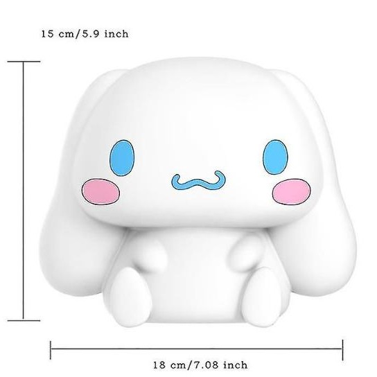 Lampu Hias Silikon Cinnamon Roll Remote Portabel Night Lamp Cute Silicone Sanrio Touch / Lampu Tidur