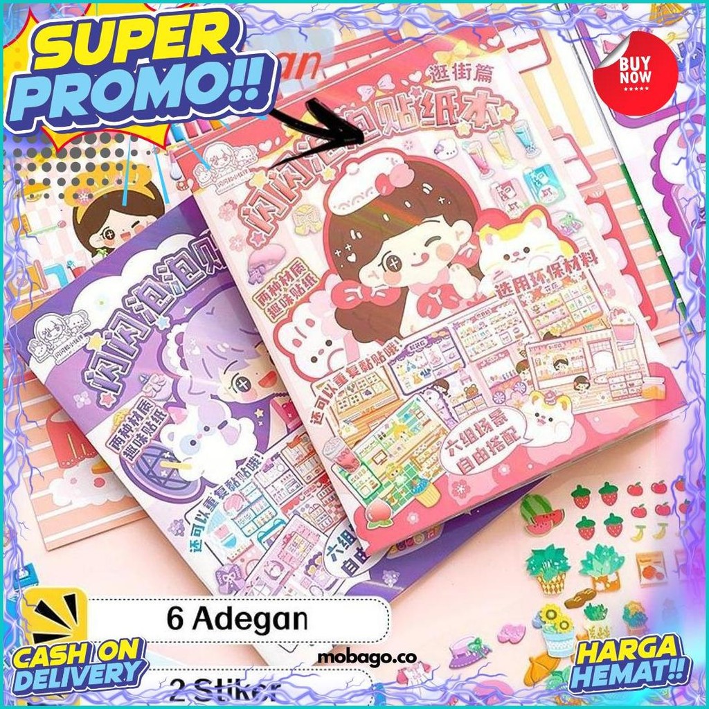 

Buku Stiker Gelembung Paper Book Toca Boca 6 Adegan + 2 Stiker Putri Cantik Berdandan Buku Stiker 3D Ratusan Perubahan Kostum Lucu Perubahan Stiker 3D Menunjukkan Gadis Imut Mainan Pendidikan Anak Perempuan Berdandan Pakaian Buku Aktivitas Cod