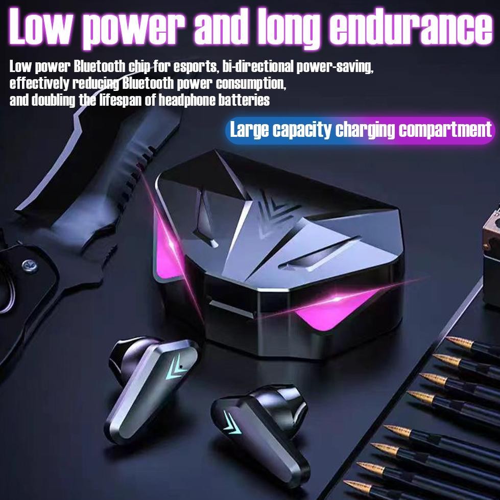 Erphone Bloetooth 5.0 Terbaik Gaming Earphone Bluetooth TWS T23 (X15) No Delay 5.4 Low Latency Water