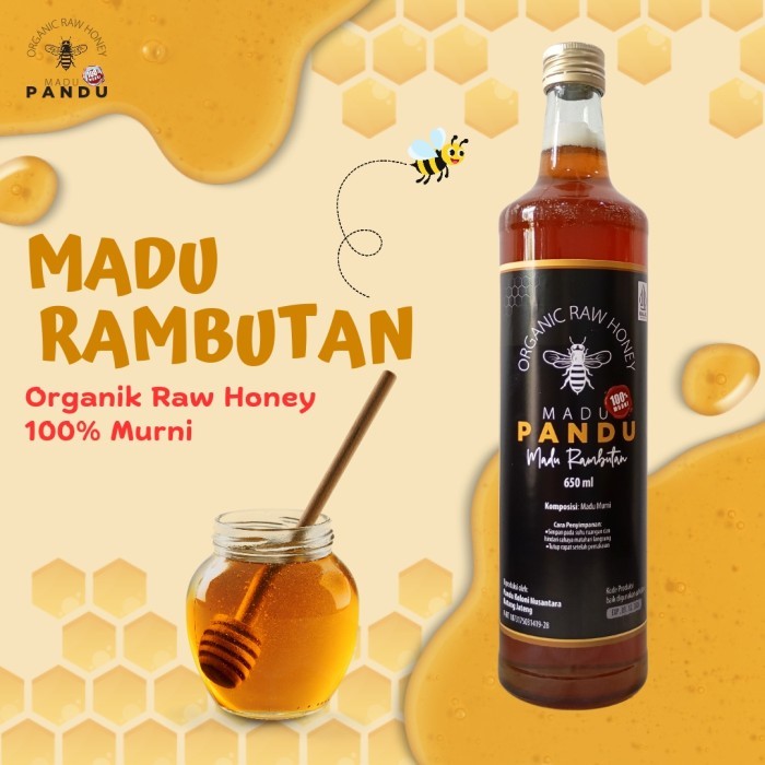 

Madu Pandu | Madu Rambutan 650ml | Madu Murni Madu Pandu 100% Asli 650gr