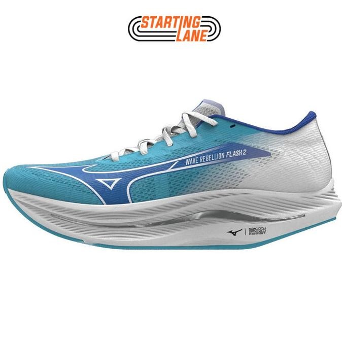 Sepatu Lari Mizuno Wave Rebellion Flash 2 River Blue Original