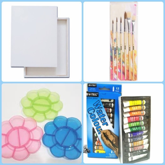 

Seka - Paket Kanvas Lukis Cat Air 6Ml (Kanvas-Kuas-Palet-Cat Air) Terlaris