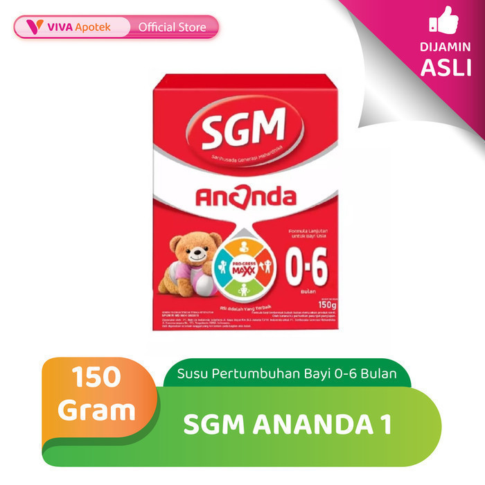 Sgm Ananda 1 Susu Formula Bayi 0-6 Bulan - 150Gr