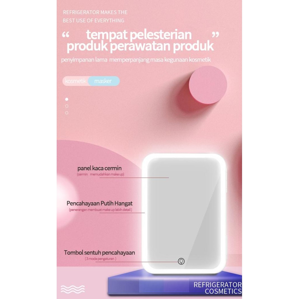 8L Skincare Ni Light Fridge Kulkas Kosmetik Led Portable