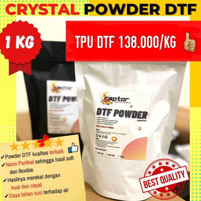 

POWDER DTF LEM BUBUK POWDER DTF CRYSTAL 1KG BEST QUALITY