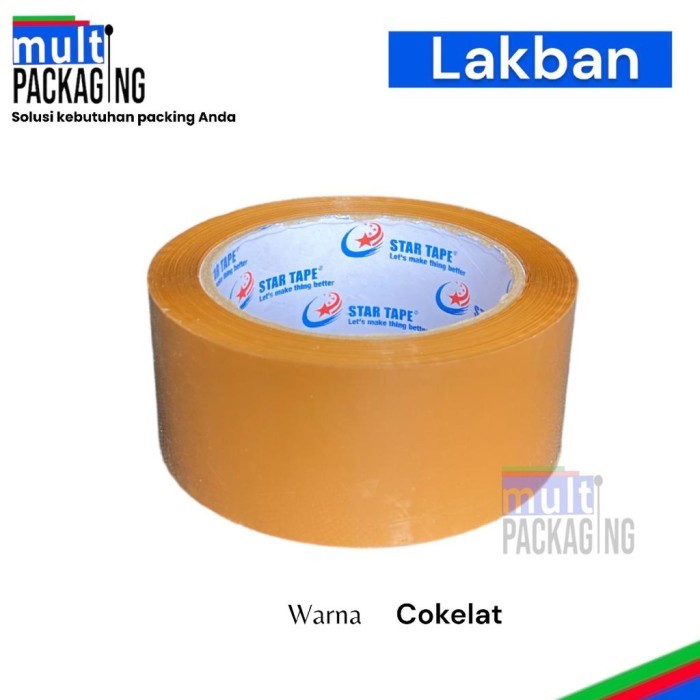 

Lakban Bening & coklat Star Tape 45mm x 100 yard