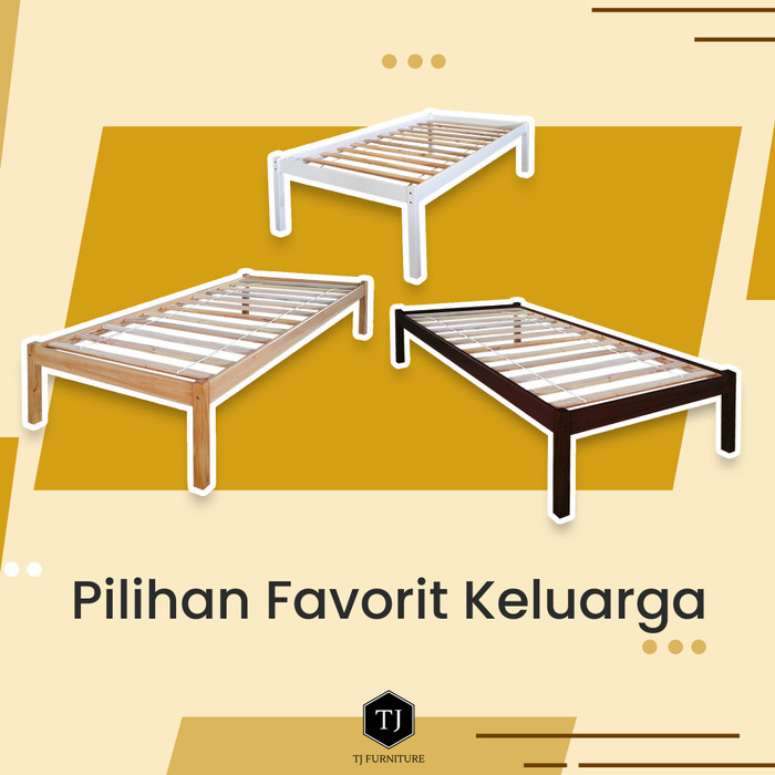 ranjang kayu minimalis/Dipan kayu / tempat tidur 90x200 tanpa sandaran