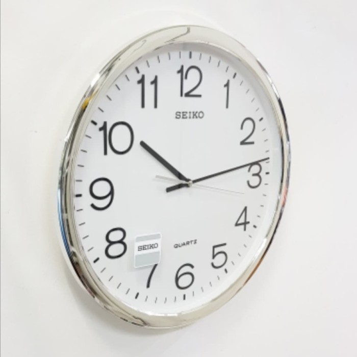 Jam Dinding Seiko Ukuran Besar Diameter 40 cm 16 Inch Putih Original
