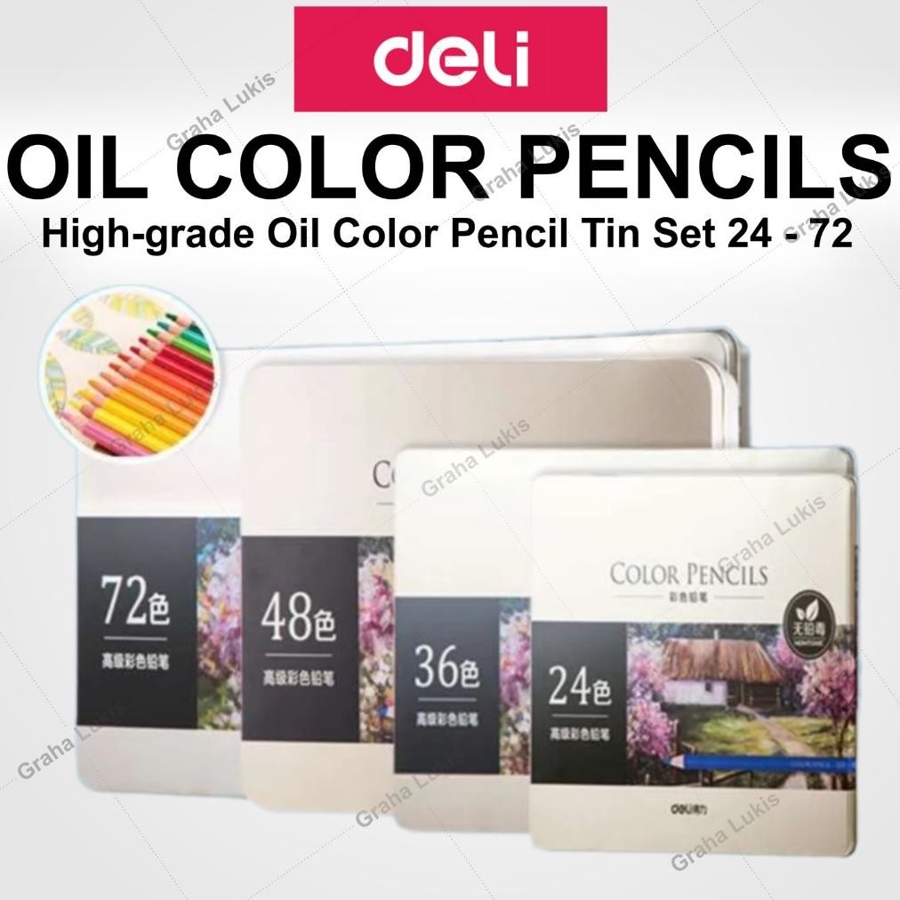 

COD Deli High-grade Oil Pencil Color Pensil Warna Minyak 24 / 36 / 48 / 72 g-24