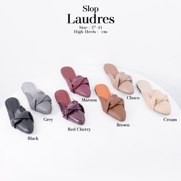 Sandal Wanita Kekinian Deliwafa - [Sandal Wanita] Laudres Slop