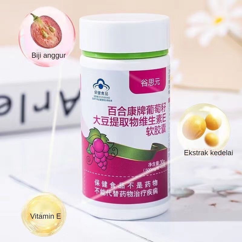 Tablet Pemutih Vitamin Biji Anggur, Pengobatan Noda, Kapsul Biji Anggur