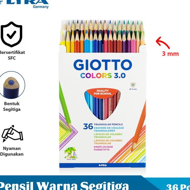 

Giotto Sil Mewarnai 36 Warna 3 Mm Color 3.0 Lyr-277600
