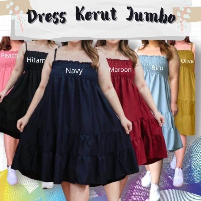 DASTER KERUT RAYON SIZE JUMBO XXL/BAJU TIDUR WANITA/SEXY DRESS BIGSIZE L21T
