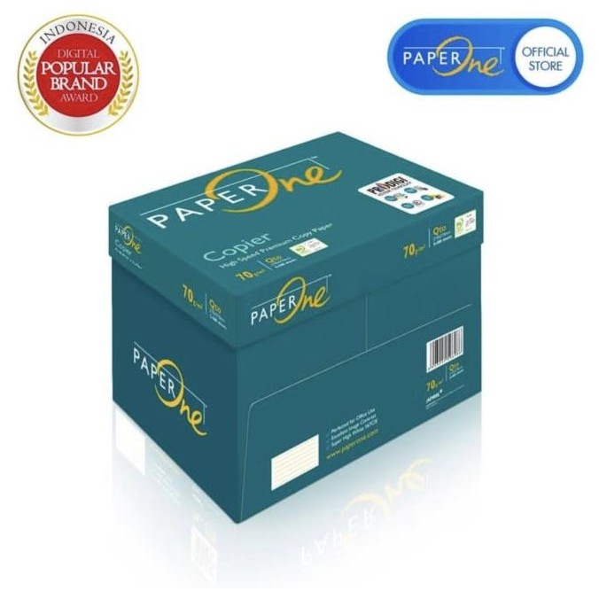 

Paper One Quarto 70 Gr/ 1 Box (5rim)/ Kertas HVS/ Gosend Max : 2 Box