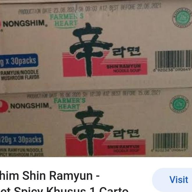 

Nongshim Shin Ramyun Mushroom 1 Karton Isi 30