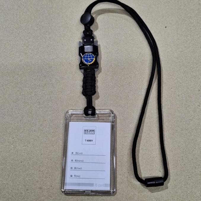 

tali lanyard id card bolak balik/2 sisi tertutup.akrilik logo KEMENHUB