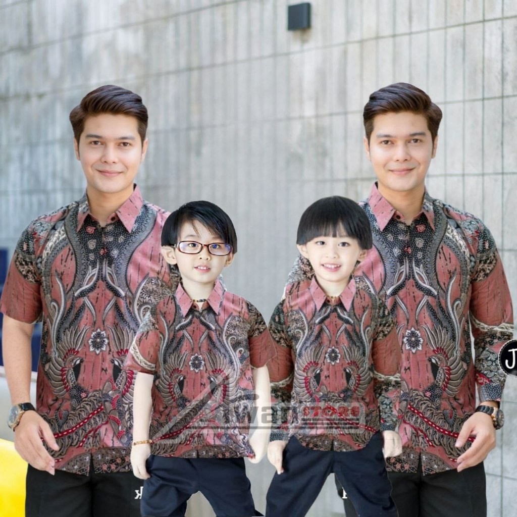Batik PNS TERBARU BATIK PRIA Kemeja batik ayah dan Kemeja Batik anak cowok BATIK WARNA DUSTY PINK