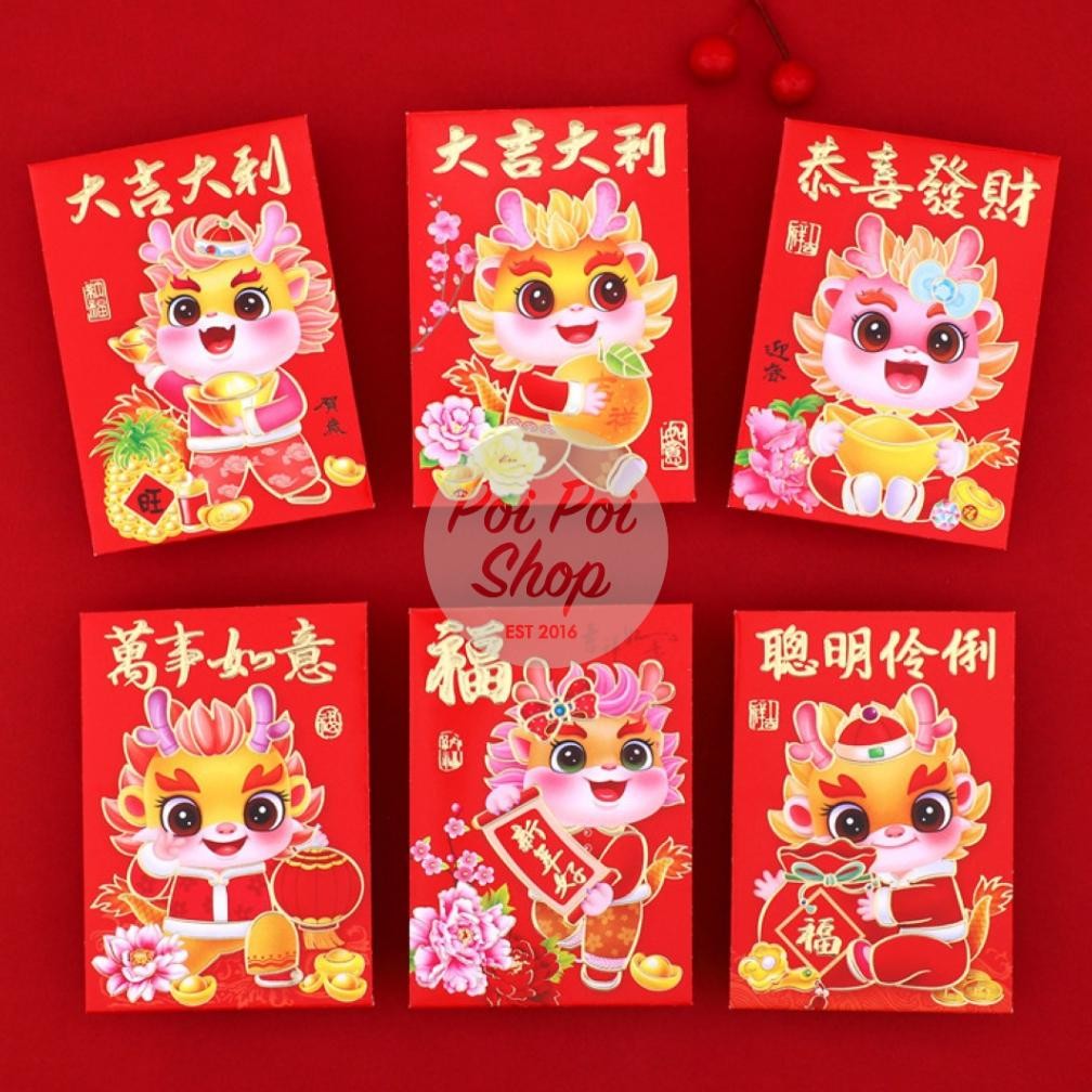 

GHT Angpao Imlek Naga 2024 Angpau Karakter Pendek HJ 3D Shio Naga Grosir Dragon Timbul 2024 Hongbao Grosir Murah isi 6 pcs Tebal Grosir Motif Karakter Berkualitas Bahan Terbaik TERLARIS