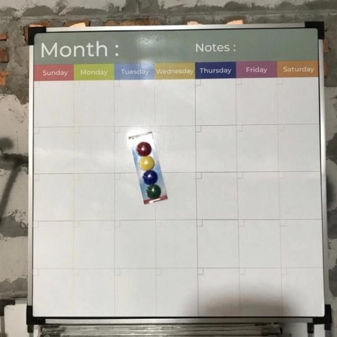 

whiteboard kalender magnetik 60x90cm