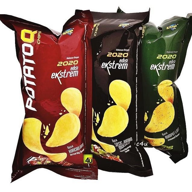 

POTATO Q CHIPS KERIPIK KENTANG 22gr KOREAN BBQ RUMPUT LAUT SOSIS JUMBO BARBEKIU BARBEQUE CEMILAN ANAK MAKANAN RINGAN KRIPIK POTATO-Q POTATOQ