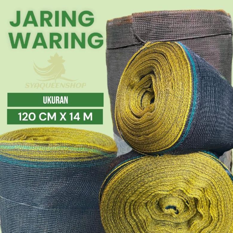 Flase Gila Waring Jaring Hitam 14 Meter Murah Jaring Ikan Jaring Pagar Pembatas Tanaman Maupiun Untu